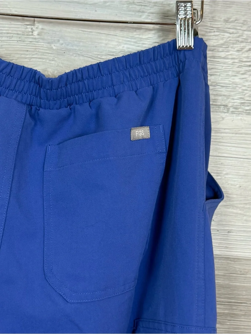 FIGS Yola Skinny Scrub Pants M Blue Cargo Pockets Technical Collection Medium